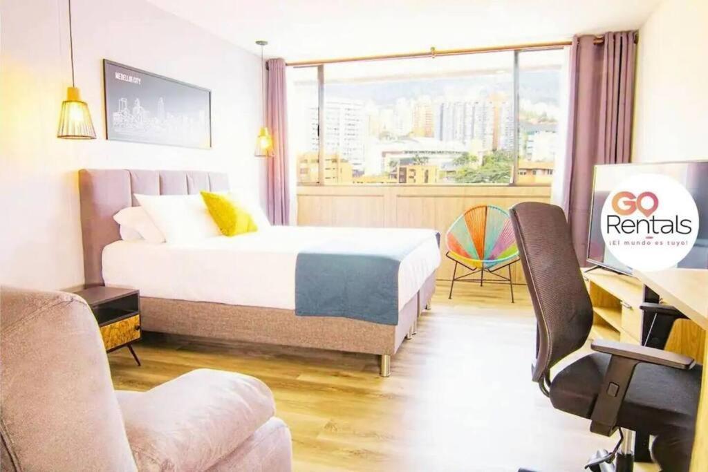 Bright Topfloor A/c, Poblado Coworking1412 Apartamento