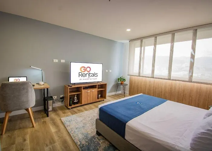 TOP FLOOR Studio! Poblado, A/C, Coworking, gym 1416