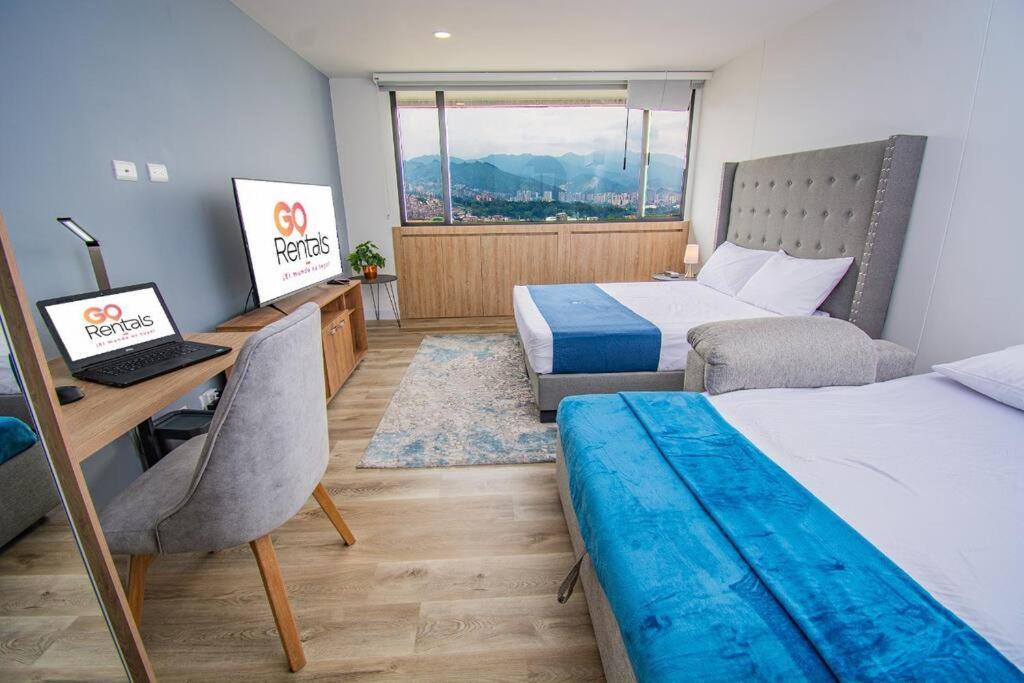 Floor Studio! Poblado, A/c, Coworking, Gym 1416 Apartamento