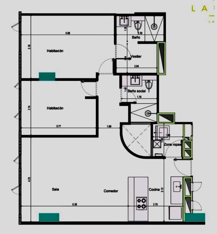 Apartamento Lauret En Laureles *