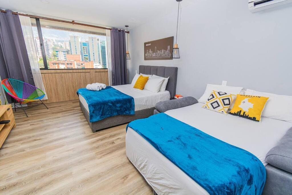 Poblado, Modern Studio, Coworking, A/c, Gym 1411 Apartamento *