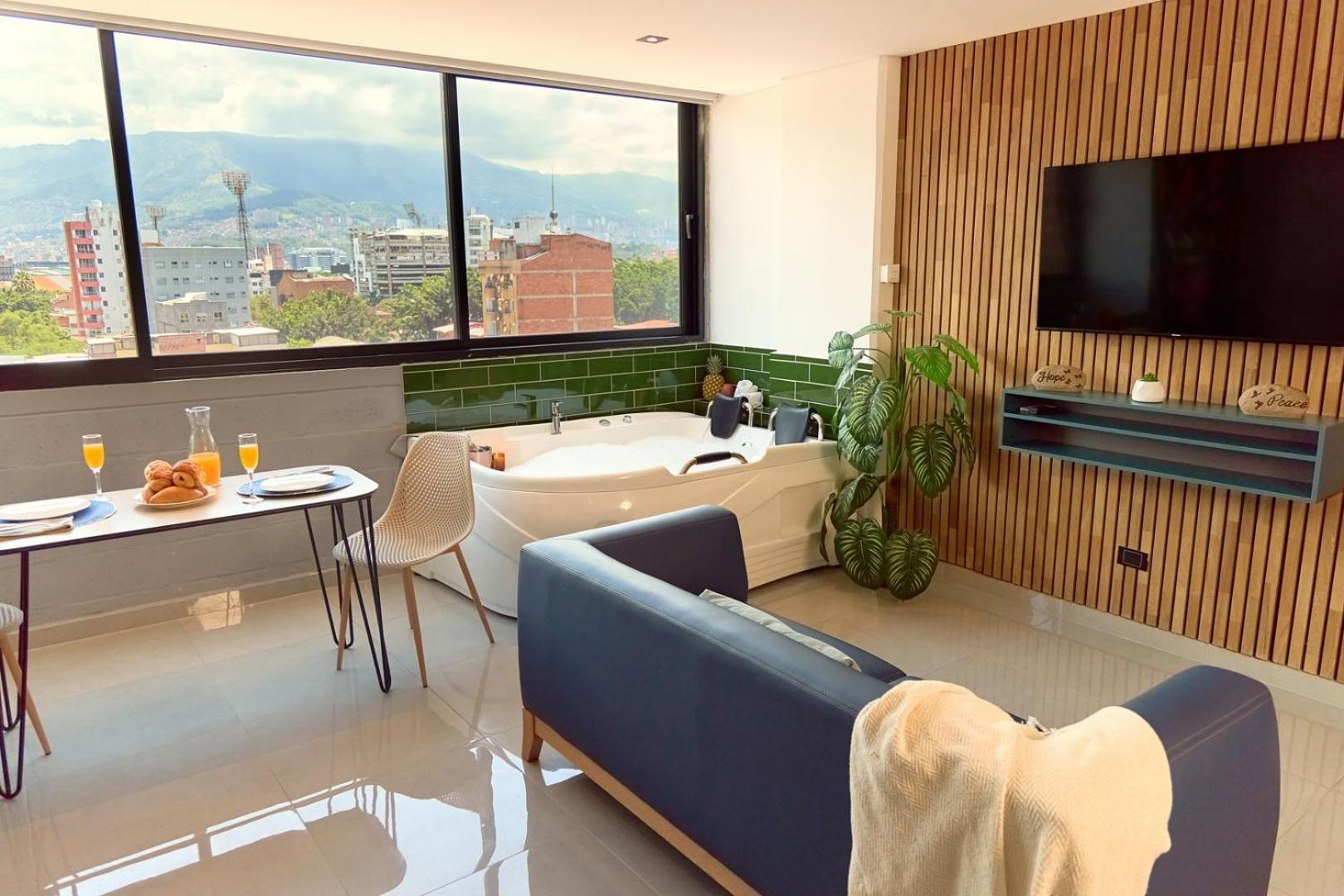 Jacuzzi Comfort Aparta-suite Stadio Rosa Negra Medellín
