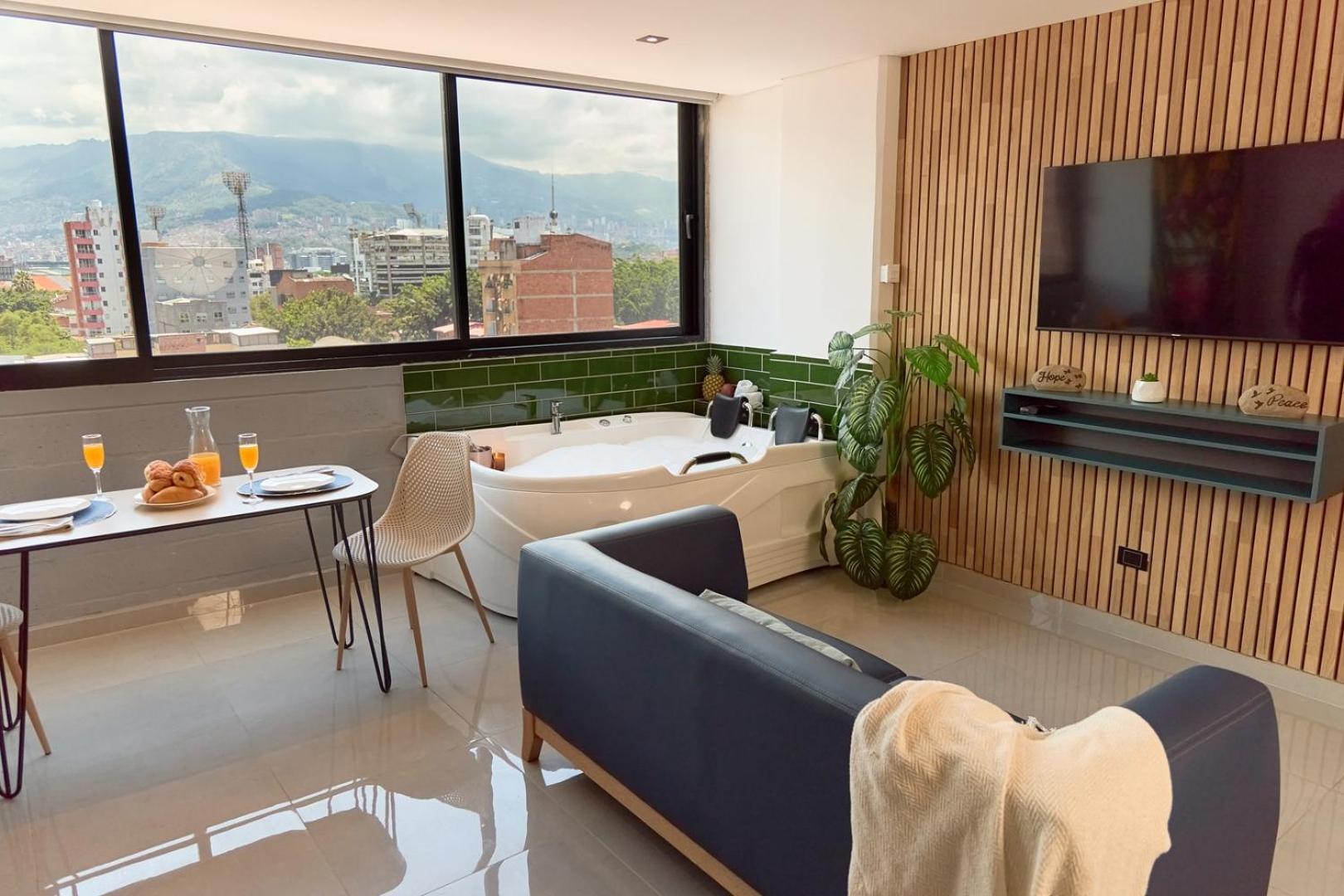 Jacuzzi Retreat Cozy Aparta-suite Rosa Negra Medellín