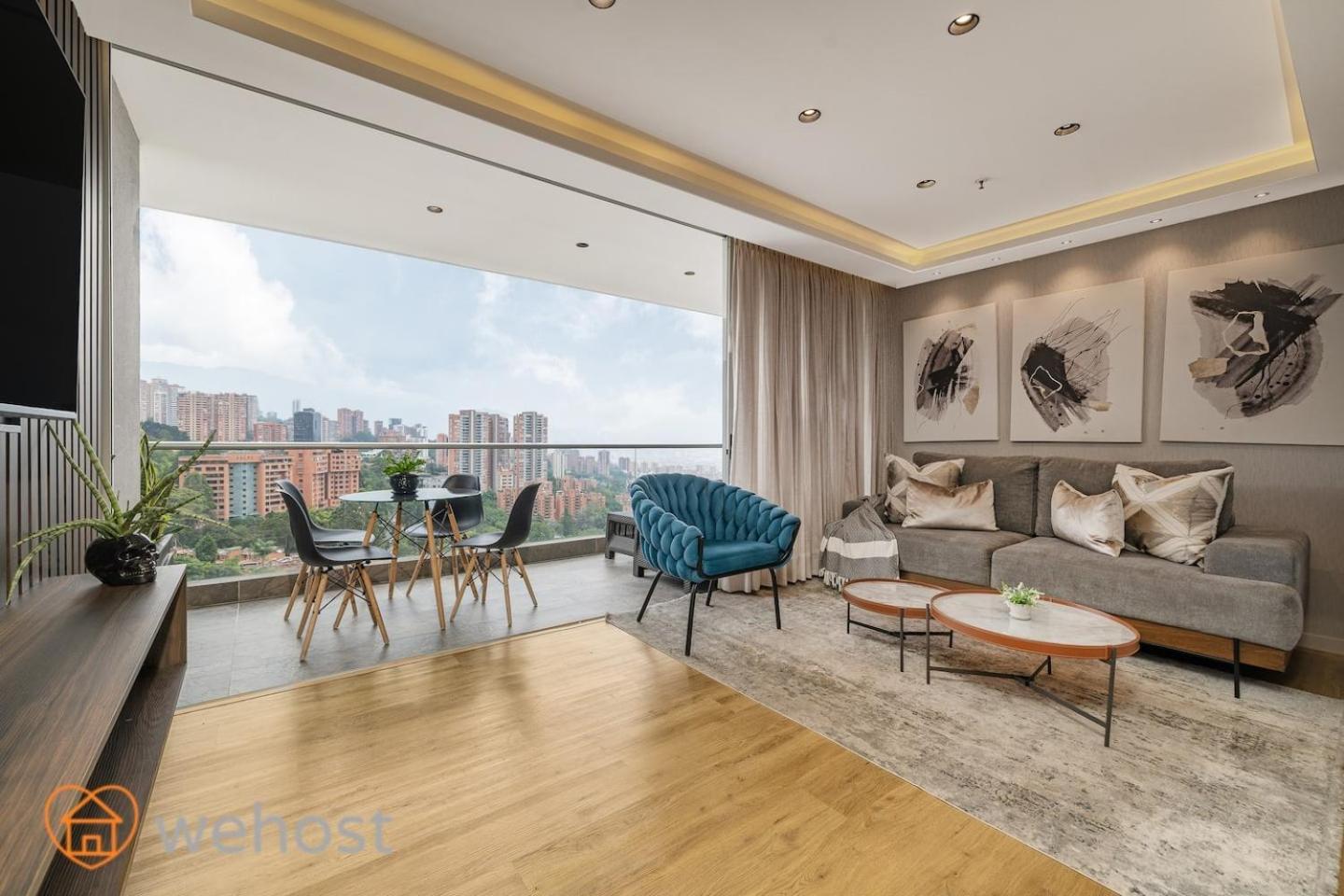Apartamento 25th Floor Luxury 2 Bedrooms Ac Pool & Gym 2503 Medellín