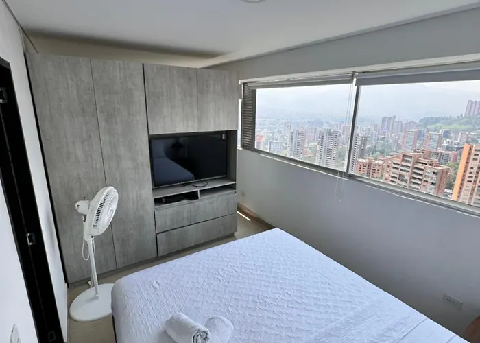 Suite Moderna Y De Lujo Con La Mejor Vista A La Ciudad - Poblado Medellin